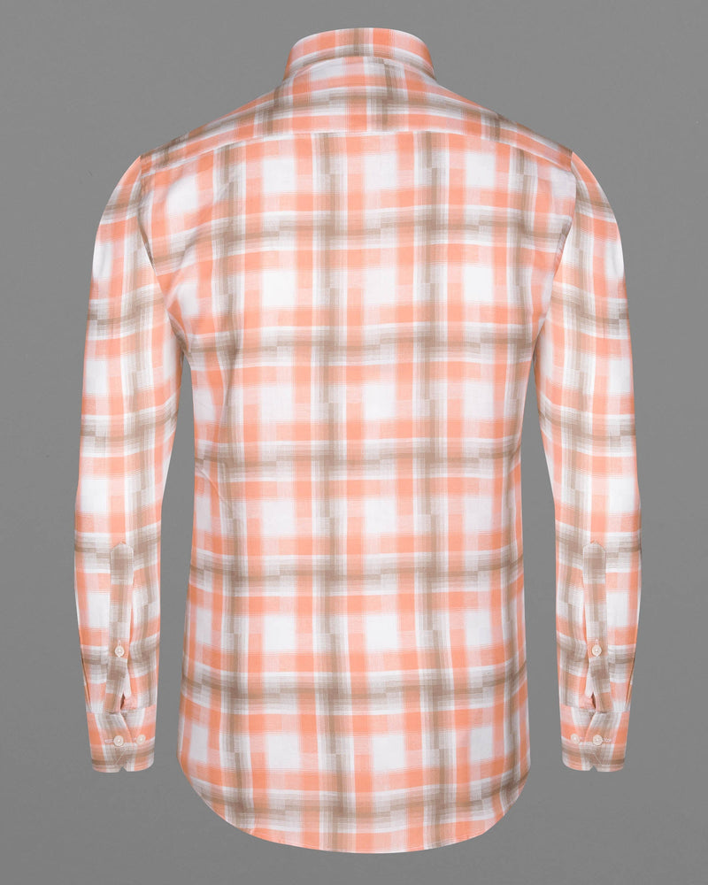 Beaver Brown and Zinnwaldite Twill Checkered Premium Cotton Shirt 6288-CP-38, 6288-CP-H-38, 6288-CP-39, 6288-CP-H-39, 6288-CP-40, 6288-CP-H-40, 6288-CP-42, 6288-CP-H-42, 6288-CP-44, 6288-CP-H-44, 6288-CP-46, 6288-CP-H-46, 6288-CP-48, 6288-CP-H-48, 6288-CP-50, 6288-CP-H-50, 6288-CP-52, 6288-CP-H-52