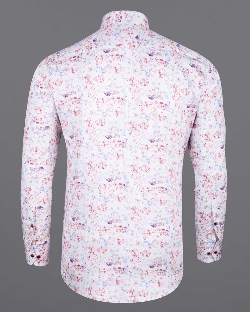 Bright White with colorful leaves Printed Super Soft Premium Cotton Shirt 6299-MN-38, 6299-MN-H-38, 6299-MN-39, 6299-MN-H-39, 6299-MN-40, 6299-MN-H-40, 6299-MN-42, 6299-MN-H-42, 6299-MN-44, 6299-MN-H-44, 6299-MN-46, 6299-MN-H-46, 6299-MN-48, 6299-MN-H-48, 6299-MN-50, 6299-MN-H-50, 6299-MN-52, 6299-MN-H-52