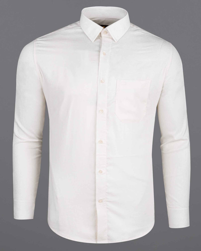 Milky White Dobby Textured Premium Giza Cotton Shirt 6308-38, 6308-H-38, 6308-39, 6308-H-39, 6308-40, 6308-H-40, 6308-42, 6308-H-42, 6308-44, 6308-H-44, 6308-46, 6308-H-46, 6308-48, 6308-H-48, 6308-50, 6308-H-50, 6308-52, 6308-H-52