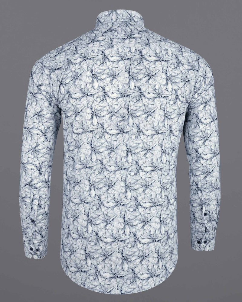 Bright White Floral Printed Twill Textured Premium Cotton Shirt 6311-BLE-38, 6311-BLE-H-38, 6311-BLE-39, 6311-BLE-H-39, 6311-BLE-40, 6311-BLE-H-40, 6311-BLE-42, 6311-BLE-H-42, 6311-BLE-44, 6311-BLE-H-44, 6311-BLE-46, 6311-BLE-H-46, 6311-BLE-48, 6311-BLE-H-48, 6311-BLE-50, 6311-BLE-H-50, 6311-BLE-52, 6311-BLE-H-52