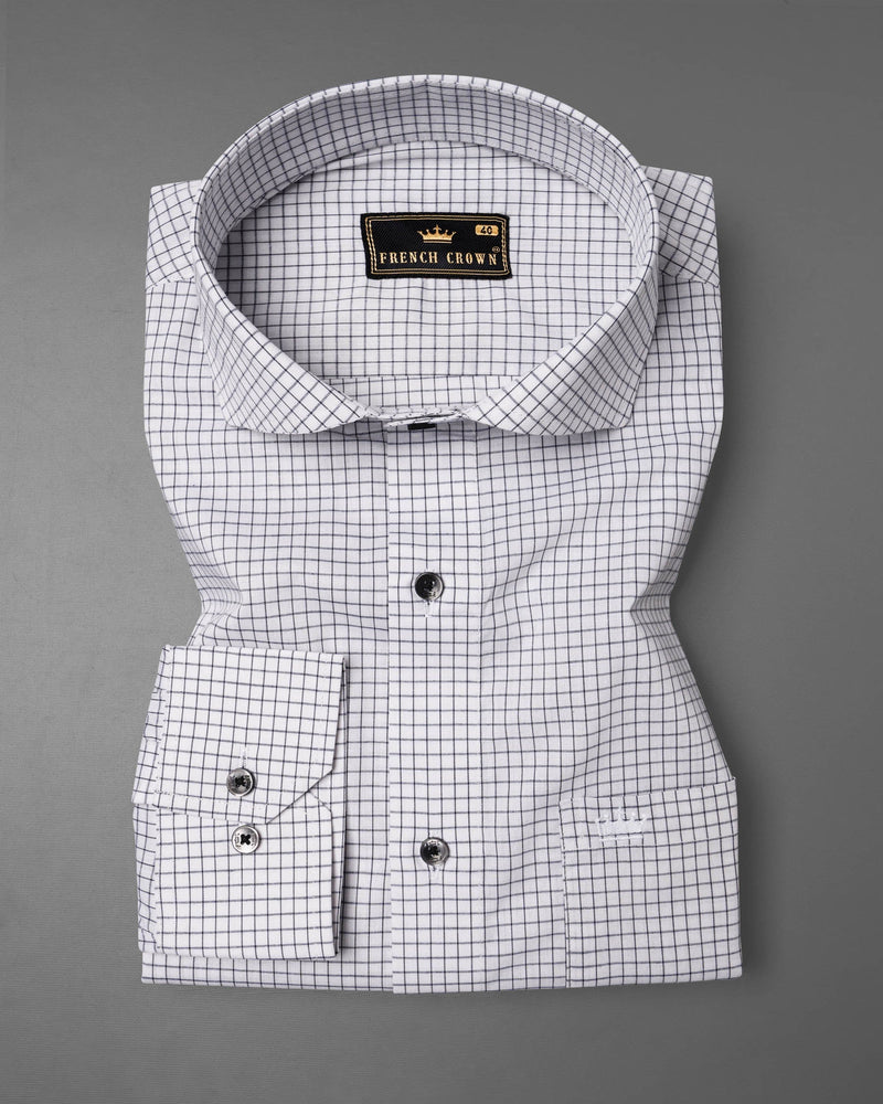 Bright White Checkered Premium Cotton Shirt 6318-CA-BLK-38, 6318-CA-BLK-H-38, 6318-CA-BLK-39, 6318-CA-BLK-H-39, 6318-CA-BLK-40, 6318-CA-BLK-H-40, 6318-CA-BLK-42, 6318-CA-BLK-H-42, 6318-CA-BLK-44, 6318-CA-BLK-H-44, 6318-CA-BLK-46, 6318-CA-BLK-H-46, 6318-CA-BLK-48, 6318-CA-BLK-H-48, 6318-CA-BLK-50, 6318-CA-BLK-H-50, 6318-CA-BLK-52, 6318-CA-BLK-H-52