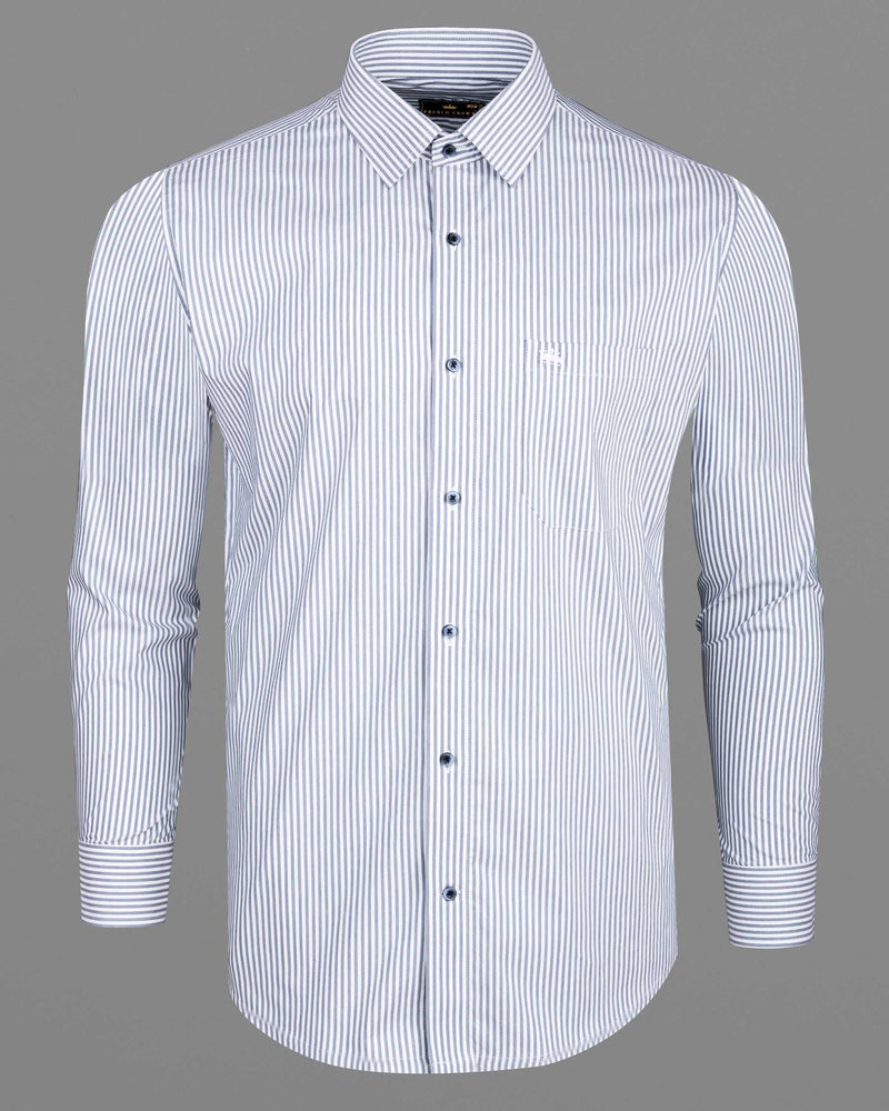 Bright White and Snuff Blue Striped Premium Cotton Shirt 6326-BLE-38, 6326-BLE-H-38, 6326-BLE-39, 6326-BLE-H-39, 6326-BLE-40, 6326-BLE-H-40, 6326-BLE-42, 6326-BLE-H-42, 6326-BLE-44, 6326-BLE-H-44, 6326-BLE-46, 6326-BLE-H-46, 6326-BLE-48, 6326-BLE-H-48, 6326-BLE-50, 6326-BLE-H-50, 6326-BLE-52, 6326-BLE-H-52