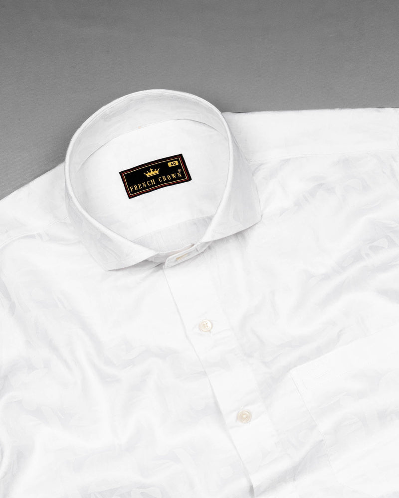 Milk White Jacquard Textured Premium Giza Cotton Shirt 6359-CA-38,6359-CA-H-38,6359-CA-39,6359-CA-H-39,6359-CA-40,6359-CA-H-40,6359-CA-42,6359-CA-H-42,6359-CA-44,6359-CA-H-44,6359-CA-46,6359-CA-H-46,6359-CA-48,6359-CA-H-48,6359-CA-50,6359-CA-H-50,6359-CA-52,6359-CA-H-52