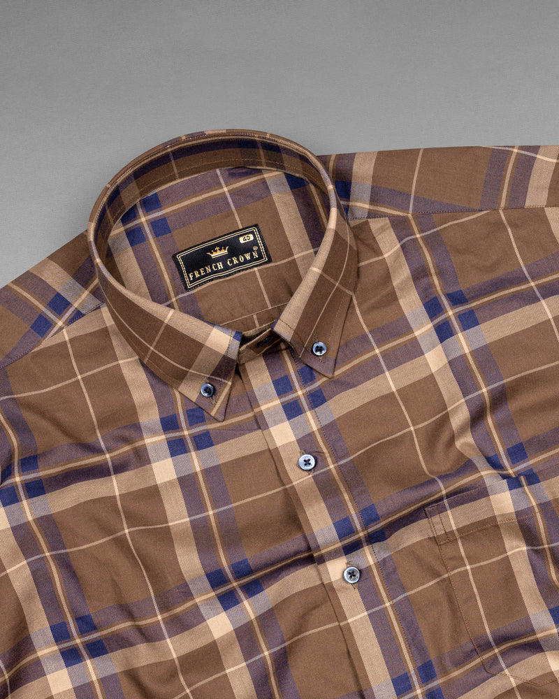 Dark Chestnut Brown Twill Plaid Premium Cotton Shirt 6360-BD-BLE-38,6360-BD-BLE-H-38,6360-BD-BLE-39,6360-BD-BLE-H-39,6360-BD-BLE-40,6360-BD-BLE-H-40,6360-BD-BLE-42,6360-BD-BLE-H-42,6360-BD-BLE-44,6360-BD-BLE-H-44,6360-BD-BLE-46,6360-BD-BLE-H-46,6360-BD-BLE-48,6360-BD-BLE-H-48,6360-BD-BLE-50,6360-BD-BLE-H-50,6360-BD-BLE-52,6360-BD-BLE-H-52