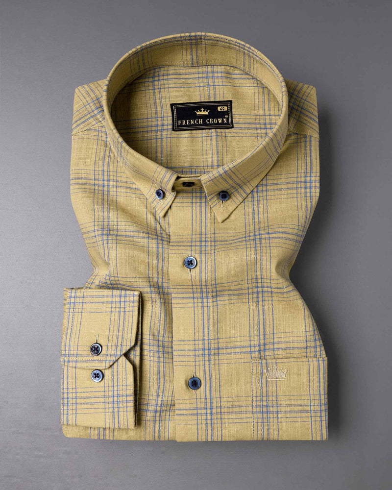 Tumbleweed Brown Windowpane Luxurious Linen Shirt