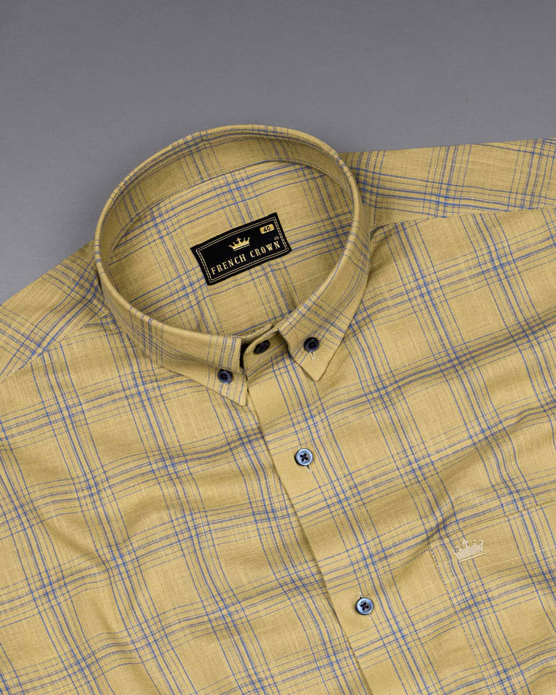 Tumbleweed Brown Windowpane Luxurious Linen Shirt