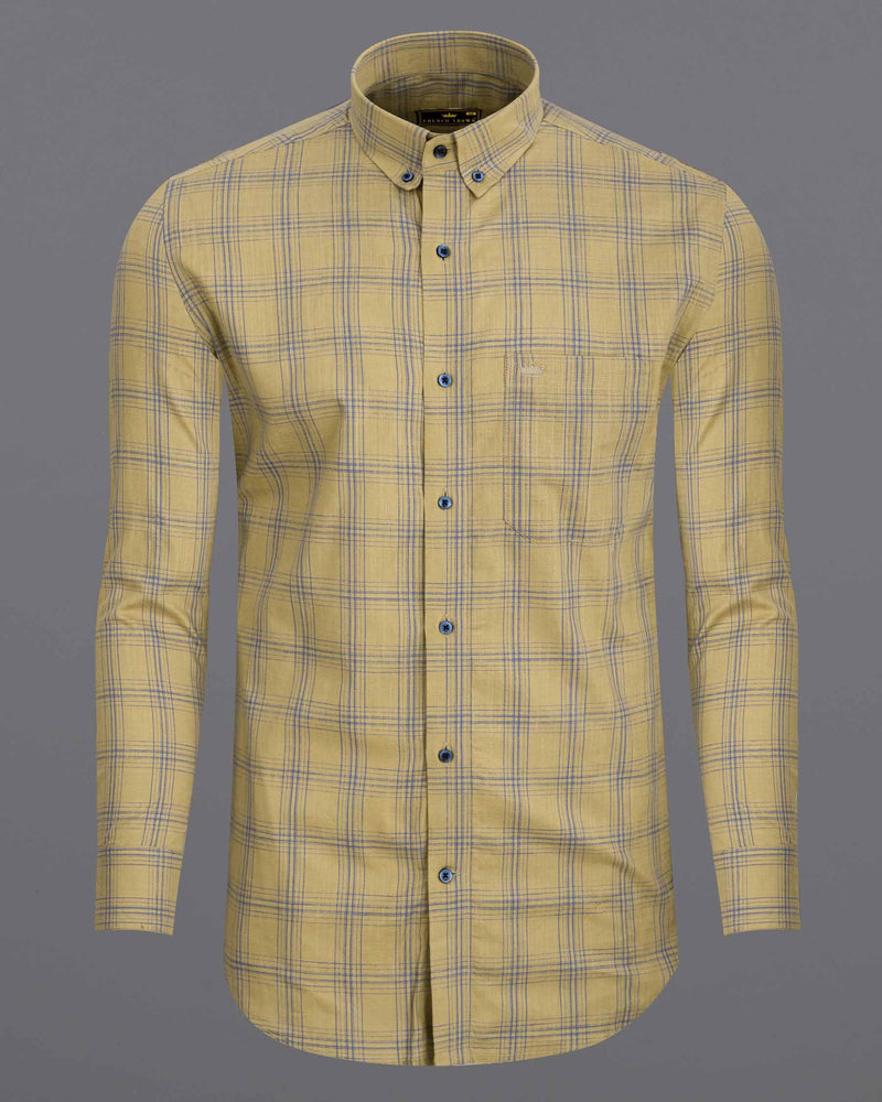 Tumbleweed Brown Windowpane Luxurious Linen Shirt