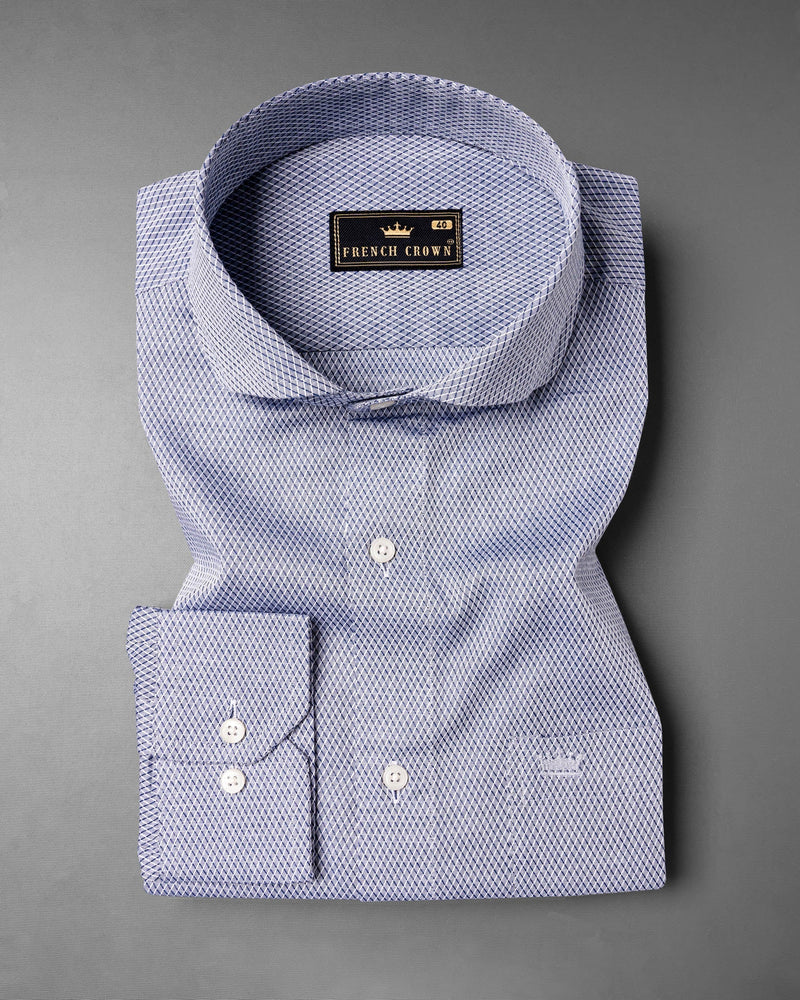 White and Cloud Burst Blue Royal Oxford Shirt