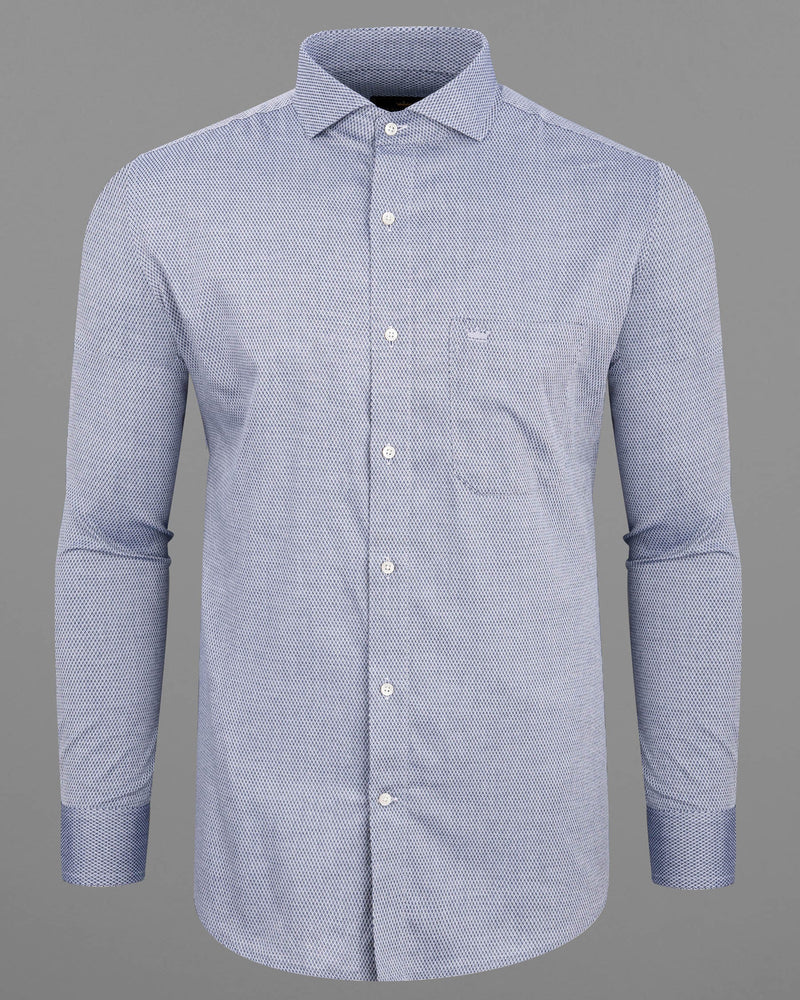 White and Cloud Burst Blue Royal Oxford Shirt