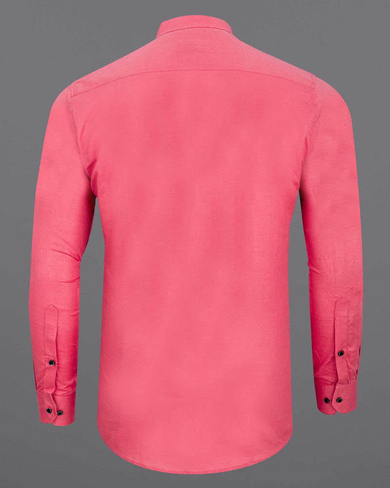 Light Coral Pink Luxurious Linen Shirt