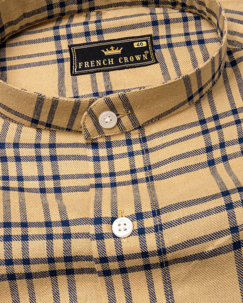 Bullet Shell Twill Plaid Premium Cotton Shirt