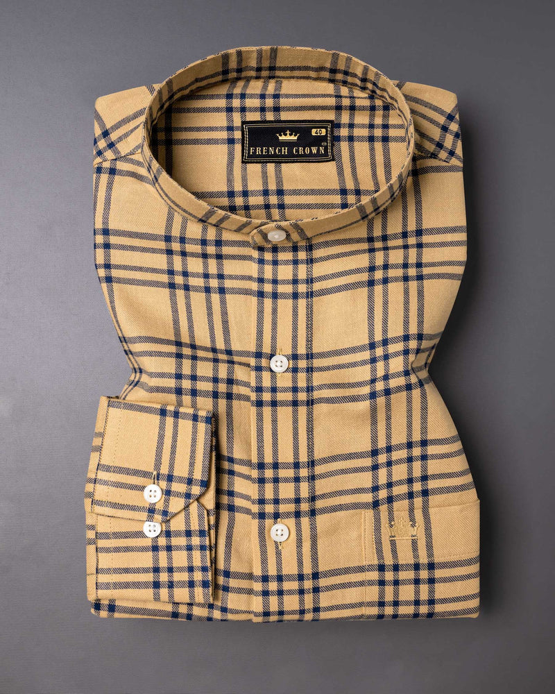 Bullet Shell Twill Plaid Premium Cotton Shirt