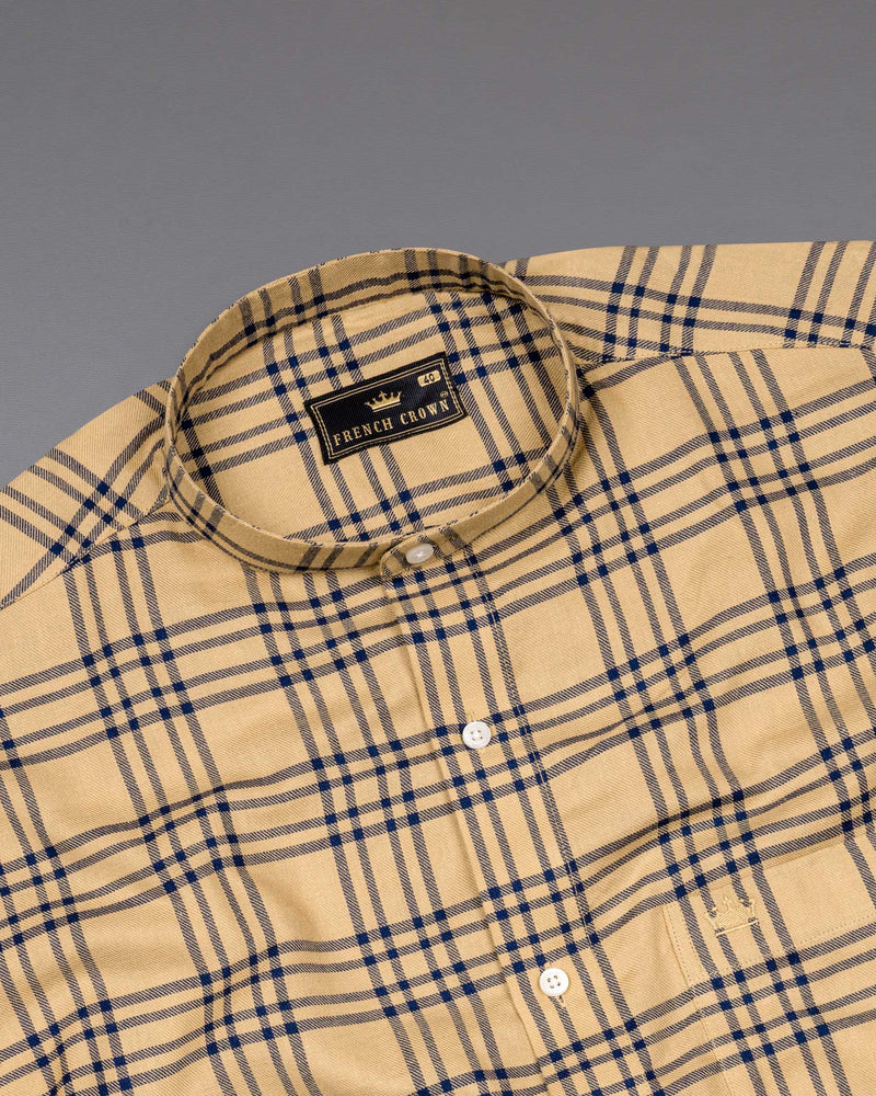 Bullet Shell Twill Plaid Premium Cotton Shirt