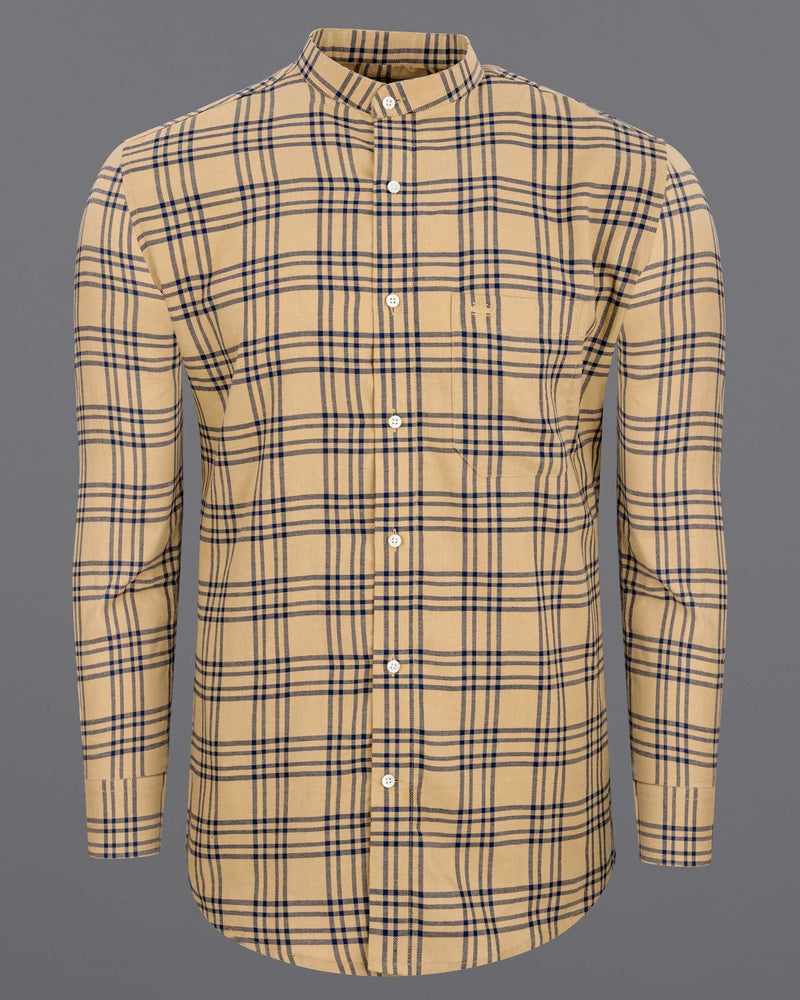 Bullet Shell Twill Plaid Premium Cotton Shirt