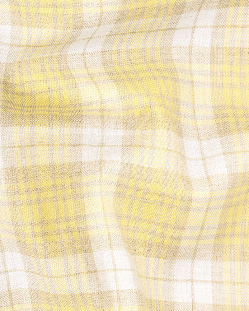 Goldenrod Twill Plaid Premium Cotton Shirt