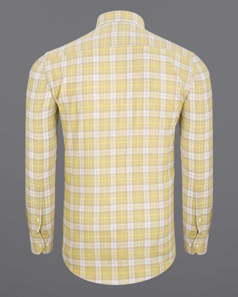 Goldenrod Twill Plaid Premium Cotton Shirt