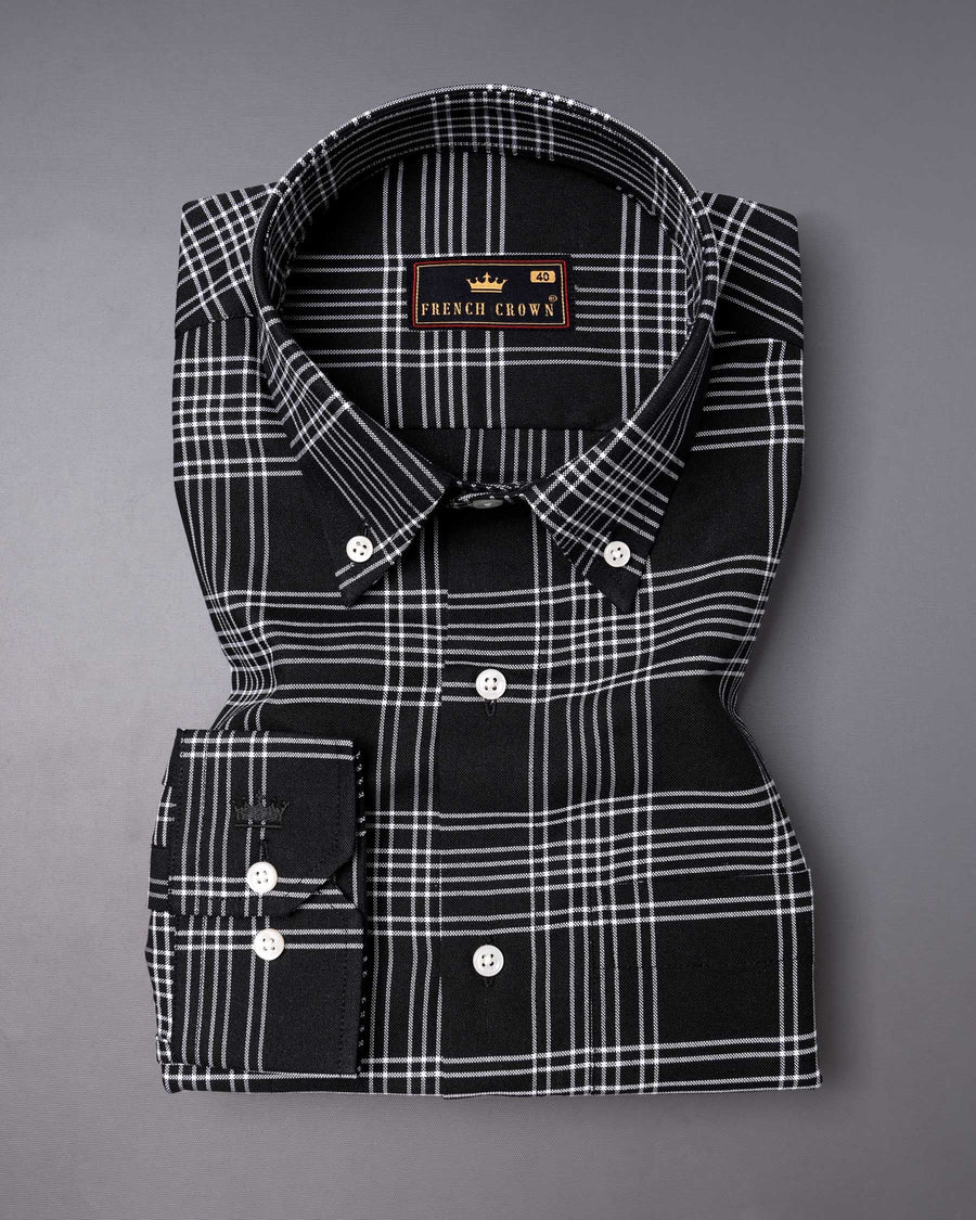 Jade Black Plaid Royal Oxford Shirt  6429-BD-38, 6429-BD-H-38, 6429-BD-39, 6429-BD-H-39, 6429-BD-40, 6429-BD-H-40, 6429-BD-42, 6429-BD-H-42, 6429-BD-44, 6429-BD-H-44, 6429-BD-46, 6429-BD-H-46, 6429-BD-48, 6429-BD-H-48, 6429-BD-50, 6429-BD-H-50, 6429-BD-52, 6429-BD-H-52