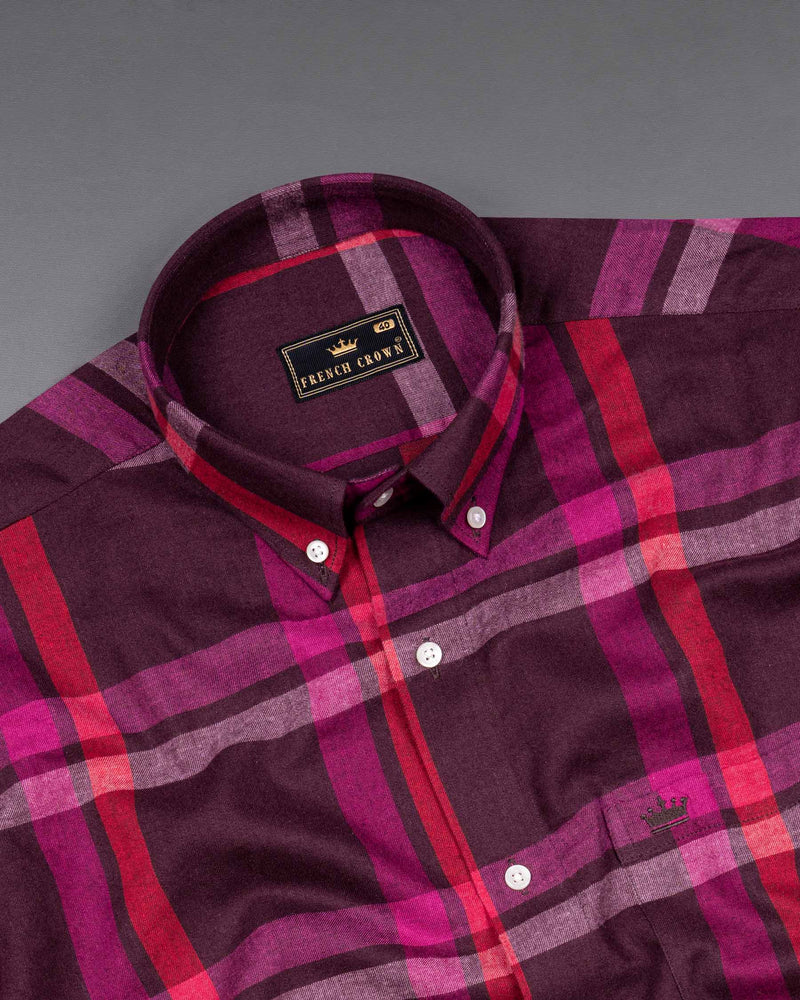 English Walnut and Mulberry Pink Plaid Flannel Shirt  6438-BD-38, 6438-BD-H-38, 6438-BD-39, 6438-BD-H-39, 6438-BD-40, 6438-BD-H-40, 6438-BD-42, 6438-BD-H-42, 6438-BD-44, 6438-BD-H-44, 6438-BD-46, 6438-BD-H-46, 6438-BD-48, 6438-BD-H-48, 6438-BD-50, 6438-BD-H-50, 6438-BD-52, 6438-BD-H-52