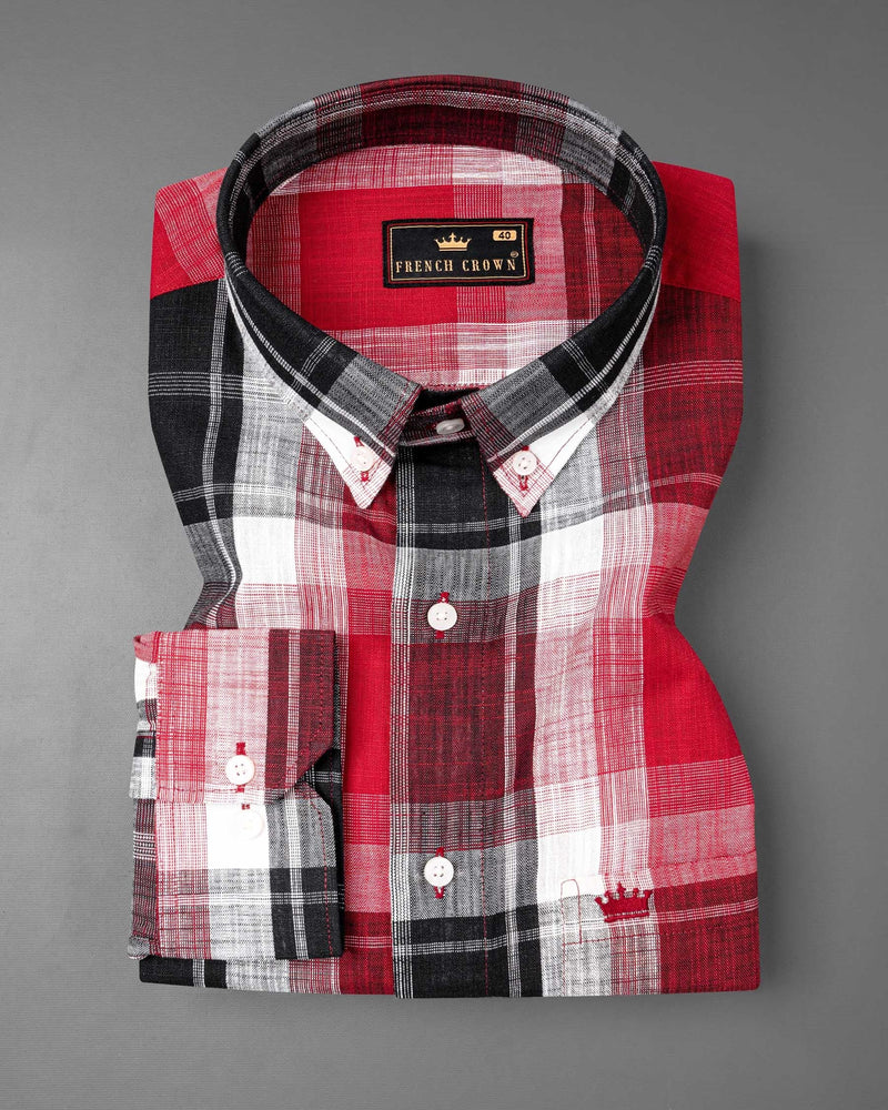 Vivid Auburn and Jade Black Plaid Luxurious Linen Shirt  6446-BD-38, 6446-BD-H-38, 6446-BD-39, 6446-BD-H-39, 6446-BD-40, 6446-BD-H-40, 6446-BD-42, 6446-BD-H-42, 6446-BD-44, 6446-BD-H-44, 6446-BD-46, 6446-BD-H-46, 6446-BD-48, 6446-BD-H-48, 6446-BD-50, 6446-BD-H-50, 6446-BD-52, 6446-BD-H-52