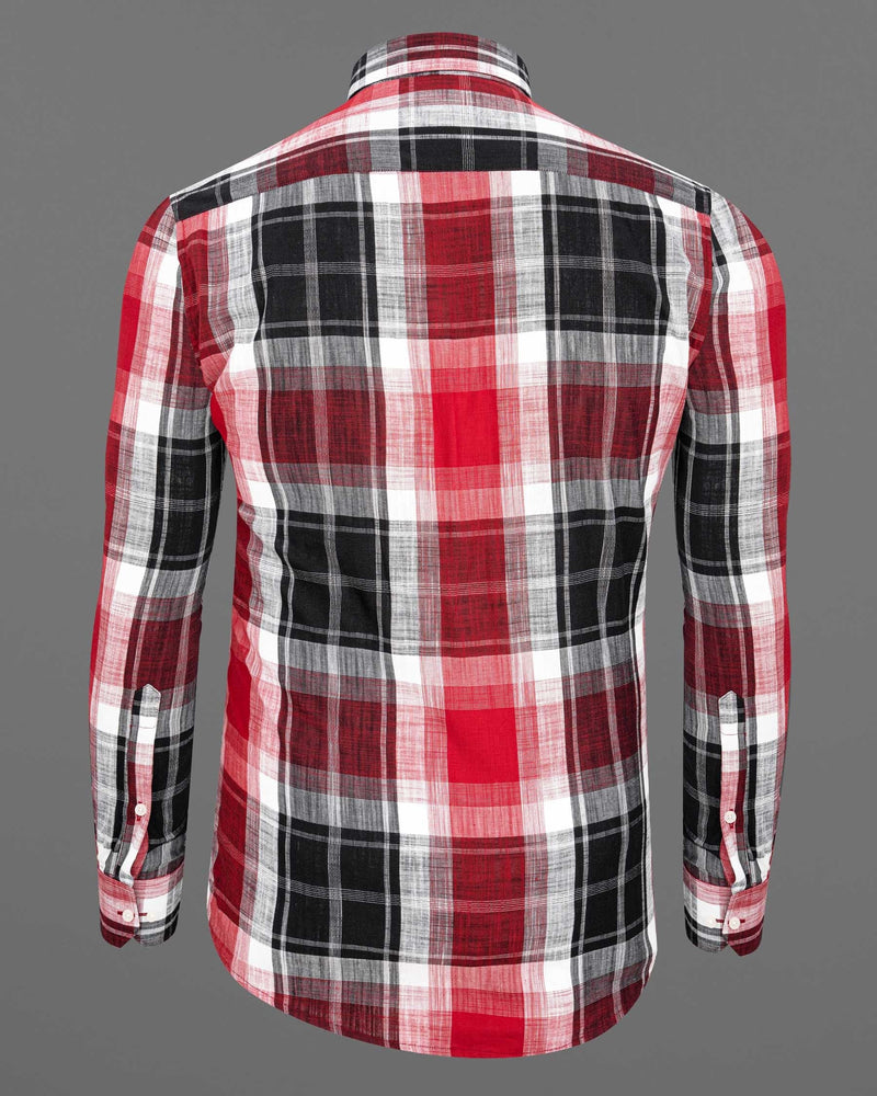 Vivid Auburn and Jade Black Plaid Luxurious Linen Shirt  6446-BD-38, 6446-BD-H-38, 6446-BD-39, 6446-BD-H-39, 6446-BD-40, 6446-BD-H-40, 6446-BD-42, 6446-BD-H-42, 6446-BD-44, 6446-BD-H-44, 6446-BD-46, 6446-BD-H-46, 6446-BD-48, 6446-BD-H-48, 6446-BD-50, 6446-BD-H-50, 6446-BD-52, 6446-BD-H-52