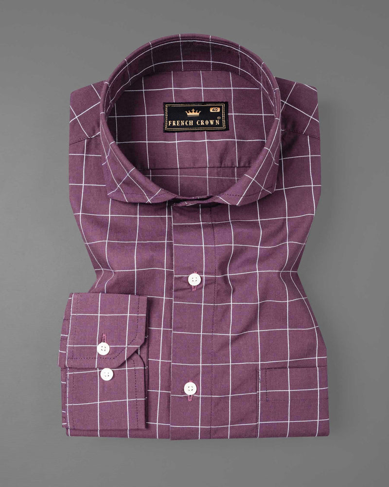 Wenge Windowpane Dobby Textured Premium Giza Cotton Shirt  6448-CA-38, 6448-CA-H-38, 6448-CA-39, 6448-CA-H-39, 6448-CA-40, 6448-CA-H-40, 6448-CA-42, 6448-CA-H-42, 6448-CA-44, 6448-CA-H-44, 6448-CA-46, 6448-CA-H-46, 6448-CA-48, 6448-CA-H-48, 6448-CA-50, 6448-CA-H-50, 6448-CA-52, 6448-CA-H-52