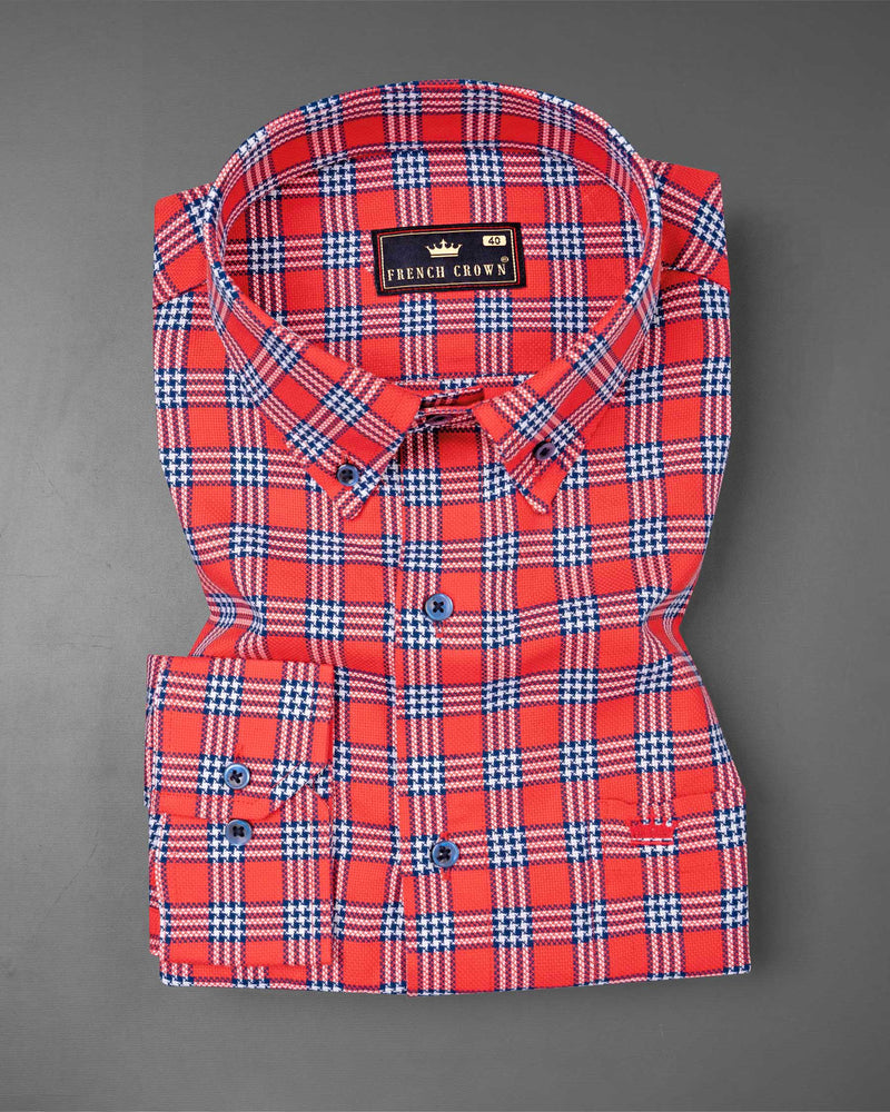 Cinnabar Red Checkered Dobby Textured Premium Giza Cotton Shirt 6454-BD-BLE-38, 6454-BD-BLE-H-38, 6454-BD-BLE-39, 6454-BD-BLE-H-39, 6454-BD-BLE-40, 6454-BD-BLE-H-40, 6454-BD-BLE-42, 6454-BD-BLE-H-42, 6454-BD-BLE-44, 6454-BD-BLE-H-44, 6454-BD-BLE-46, 6454-BD-BLE-H-46, 6454-BD-BLE-48, 6454-BD-BLE-H-48, 6454-BD-BLE-50, 6454-BD-BLE-H-50, 6454-BD-BLE-52, 6454-BD-BLE-H-52