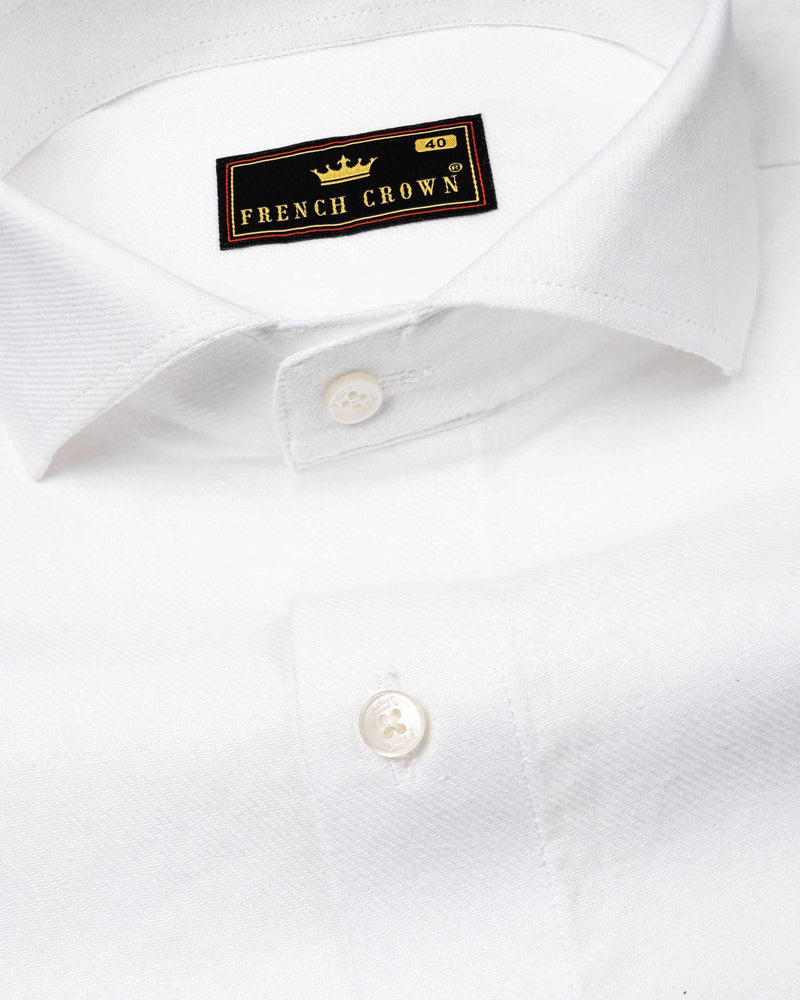 Bright White Twill Textured Premium Cotton Shirt   6456-CA-38, 6456-CA-H-38, 6456-CA-39, 6456-CA-H-39, 6456-CA-40, 6456-CA-H-40, 6456-CA-42, 6456-CA-H-42, 6456-CA-44, 6456-CA-H-44, 6456-CA-46, 6456-CA-H-46, 6456-CA-48, 6456-CA-H-48, 6456-CA-50, 6456-CA-H-50, 6456-CA-52, 6456-CA-H-52