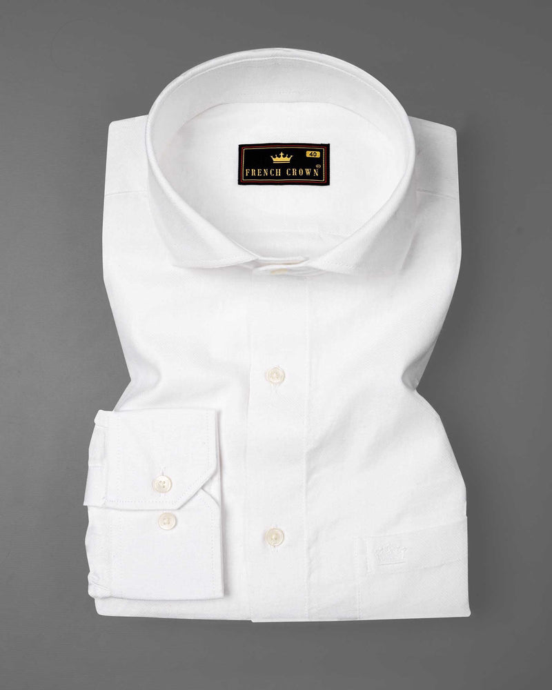 Bright White Twill Textured Premium Cotton Shirt   6456-CA-38, 6456-CA-H-38, 6456-CA-39, 6456-CA-H-39, 6456-CA-40, 6456-CA-H-40, 6456-CA-42, 6456-CA-H-42, 6456-CA-44, 6456-CA-H-44, 6456-CA-46, 6456-CA-H-46, 6456-CA-48, 6456-CA-H-48, 6456-CA-50, 6456-CA-H-50, 6456-CA-52, 6456-CA-H-52