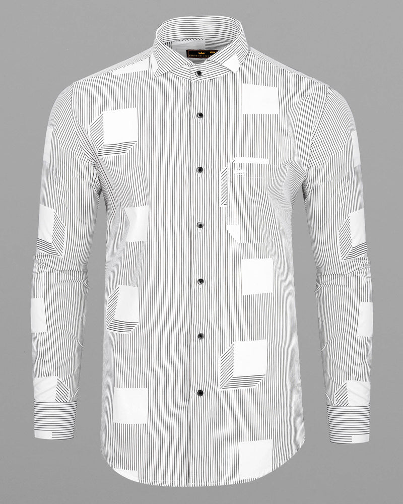 Bright White 3D Box Patterned Premium Cotton Shirt  6464-CA-38, 6464-CA-H-38, 6464-CA-39, 6464-CA-H-39, 6464-CA-40, 6464-CA-H-40, 6464-CA-42, 6464-CA-H-42, 6464-CA-44, 6464-CA-H-44, 6464-CA-46, 6464-CA-H-46, 6464-CA-48, 6464-CA-H-48, 6464-CA-50, 6464-CA-H-50, 6464-CA-52, 6464-CA-H-52