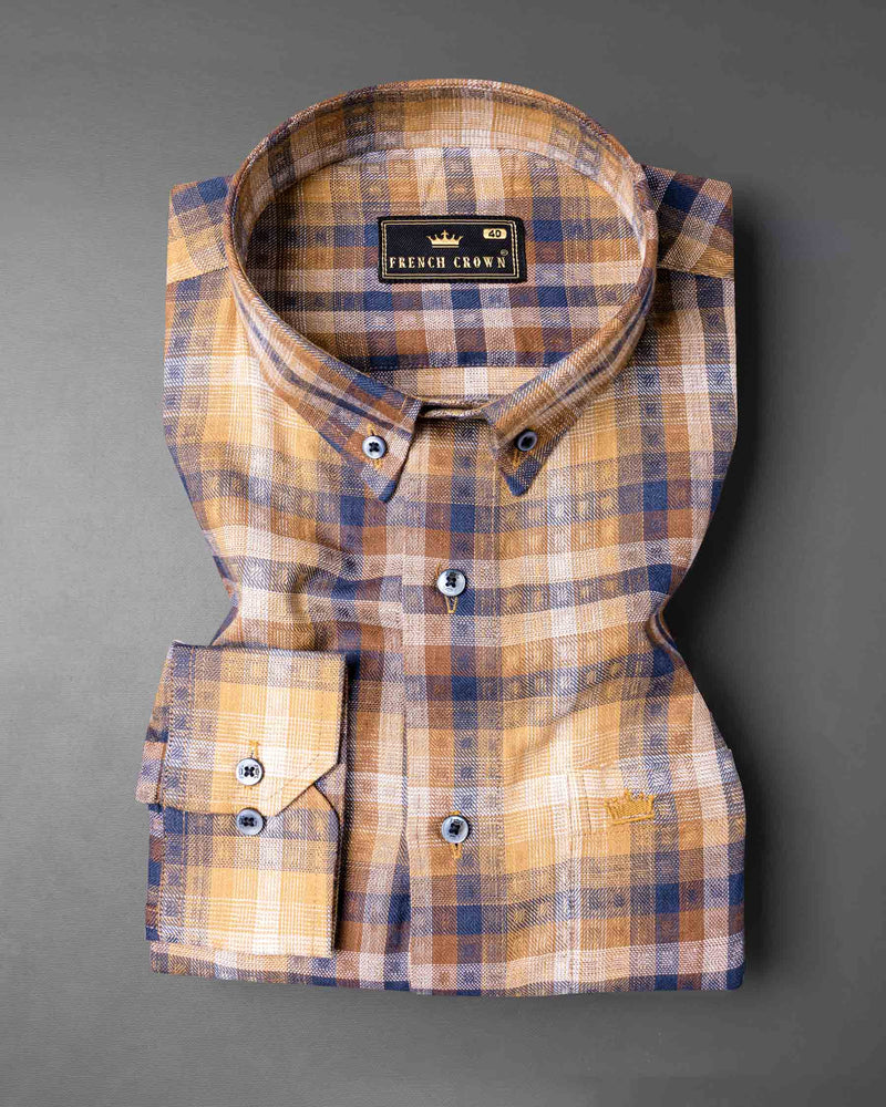 Ironstone Brown and Rhino Blue Plaid Twill Textured Premium Cotton Shirt  6468-BD-BLE-38, 6468-BD-BLE-H-38, 6468-BD-BLE-39, 6468-BD-BLE-H-39, 6468-BD-BLE-40, 6468-BD-BLE-H-40, 6468-BD-BLE-42, 6468-BD-BLE-H-42, 6468-BD-BLE-44, 6468-BD-BLE-H-44, 6468-BD-BLE-46, 6468-BD-BLE-H-46, 6468-BD-BLE-48, 6468-BD-BLE-H-48, 6468-BD-BLE-50, 6468-BD-BLE-H-50, 6468-BD-BLE-52, 6468-BD-BLE-H-52