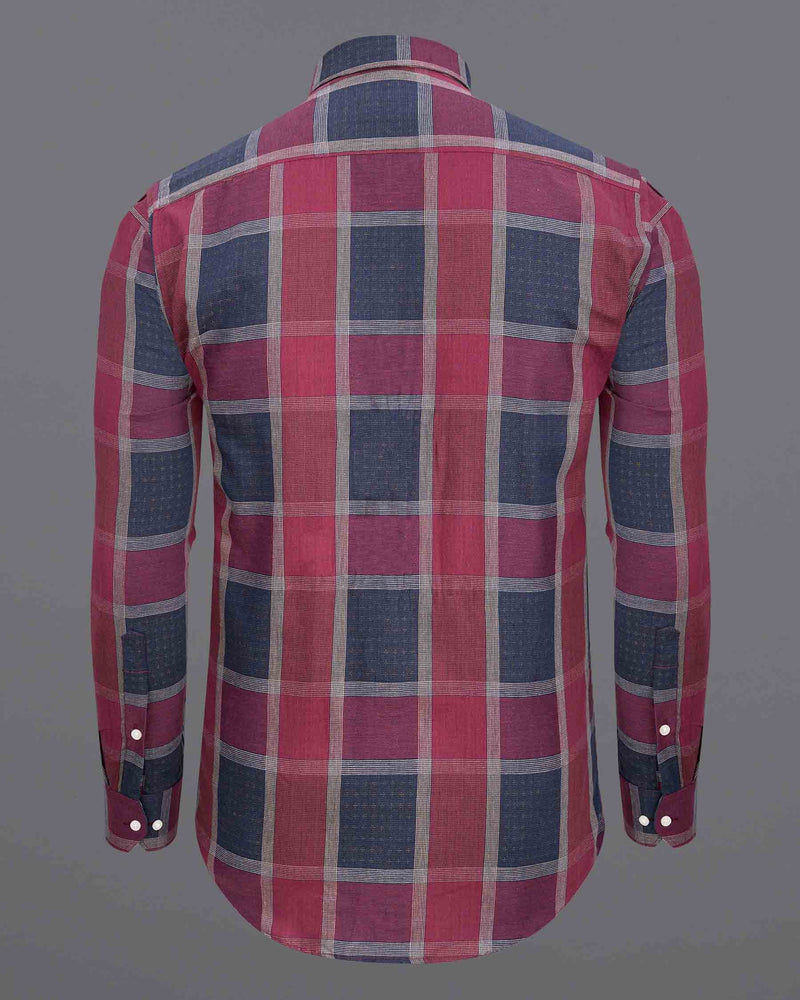 Rouge Pink with Martinique Blue Twill Plaid Textured Premium Cotton Shirt  6470-BD-38, 6470-BD-H-38, 6470-BD-39, 6470-BD-H-39, 6470-BD-40, 6470-BD-H-40, 6470-BD-42, 6470-BD-H-42, 6470-BD-44, 6470-BD-H-44, 6470-BD-46, 6470-BD-H-46, 6470-BD-48, 6470-BD-H-48, 6470-BD-50, 6470-BD-H-50, 6470-BD-52, 6470-BD-H-52