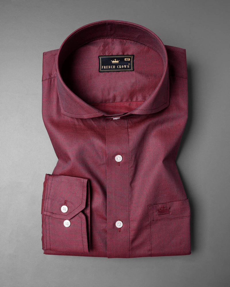 Cordovan Maroon Chambray Textured Shirt  6481-CA-38, 6481-CA-H-38, 6481-CA-39, 6481-CA-H-39, 6481-CA-40, 6481-CA-H-40, 6481-CA-42, 6481-CA-H-42, 6481-CA-44, 6481-CA-H-44, 6481-CA-46, 6481-CA-H-46, 6481-CA-48, 6481-CA-H-48, 6481-CA-50, 6481-CA-H-50, 6481-CA-52, 6481-CA-H-52