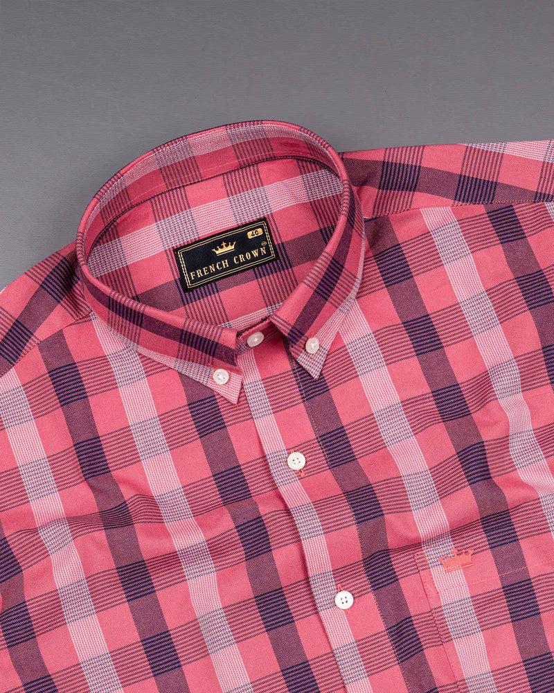 Holy Pink Checkered Royal Oxford Shirt  6511-BD-38, 6511-BD-H-38, 6511-BD-39, 6511-BD-H-39, 6511-BD-40, 6511-BD-H-40, 6511-BD-42, 6511-BD-H-42, 6511-BD-44, 6511-BD-H-44, 6511-BD-46, 6511-BD-H-46, 6511-BD-48, 6511-BD-H-48, 6511-BD-50, 6511-BD-H-50, 6511-BD-52, 6511-BD-H-52