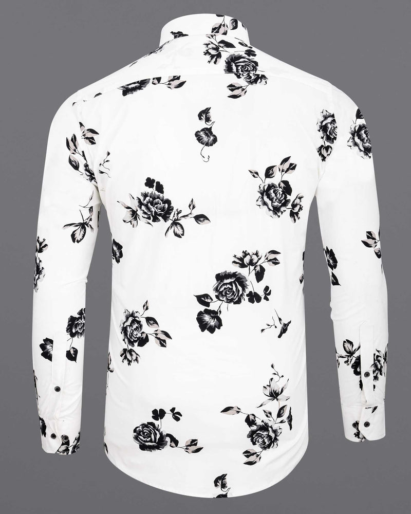 Bright White Floral Printed Twill Textured Premium Cotton Shirt  6513-BLK-38, 6513-BLK-H-38, 6513-BLK-39, 6513-BLK-H-39, 6513-BLK-40, 6513-BLK-H-40, 6513-BLK-42, 6513-BLK-H-42, 6513-BLK-44, 6513-BLK-H-44, 6513-BLK-46, 6513-BLK-H-46, 6513-BLK-48, 6513-BLK-H-48, 6513-BLK-50, 6513-BLK-H-50, 6513-BLK-52, 6513-BLK-H-52