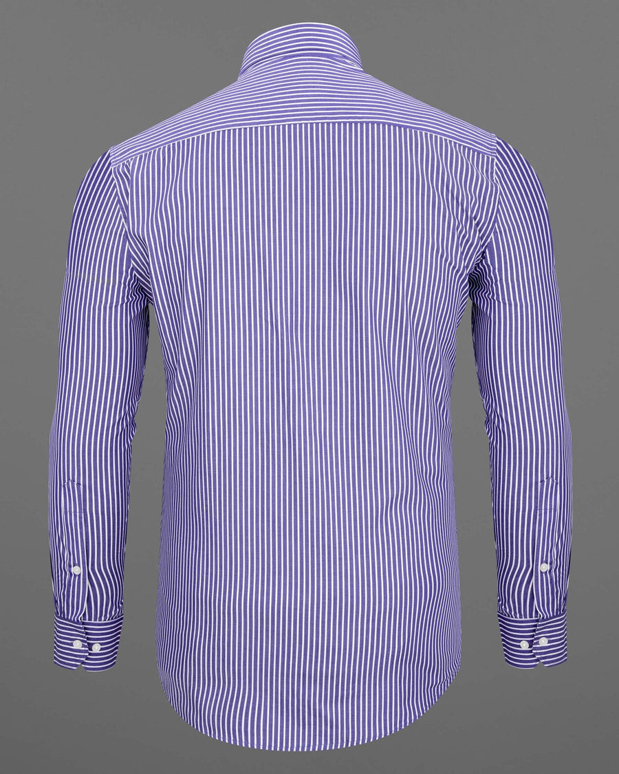 Chetwode with Bright White Striped Chambray Premium Cotton Shirt  6518-CA-38, 6518-CA-H-38, 6518-CA-39, 6518-CA-H-39, 6518-CA-40, 6518-CA-H-40, 6518-CA-42, 6518-CA-H-42, 6518-CA-44, 6518-CA-H-44, 6518-CA-46, 6518-CA-H-46, 6518-CA-48, 6518-CA-H-48, 6518-CA-50, 6518-CA-H-50, 6518-CA-52, 6518-CA-H-52