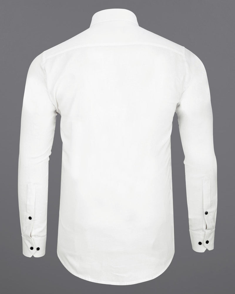 Bright White Twill Premium Cotton Shirt