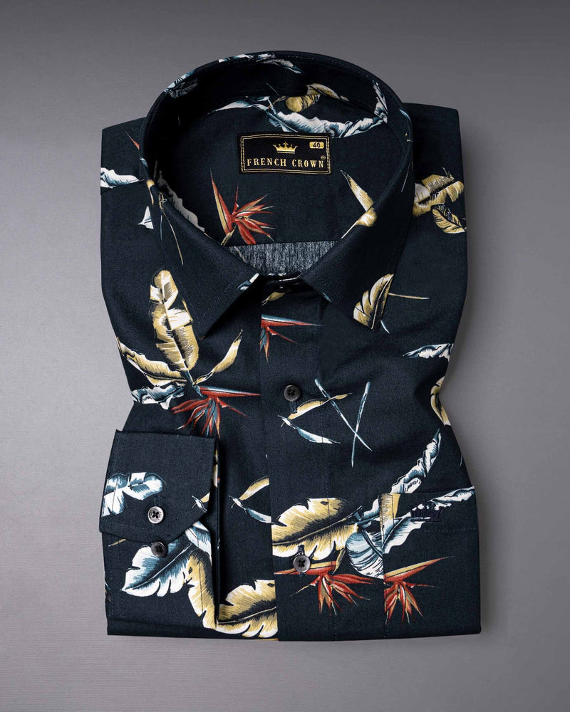 Navy Tropical Print Twill Shirt 6541-BLK-38,6541-BLK-H-38,6541-BLK-39,6541-BLK-H-39,6541-BLK-40,6541-BLK-H-40,6541-BLK-42,6541-BLK-H-42,6541-BLK-44,6541-BLK-H-44,6541-BLK-46,6541-BLK-H-46,6541-BLK-48,6541-BLK-H-48,6541-BLK-50,6541-BLK-H-50,6541-BLK-52,6541-BLK-H-52