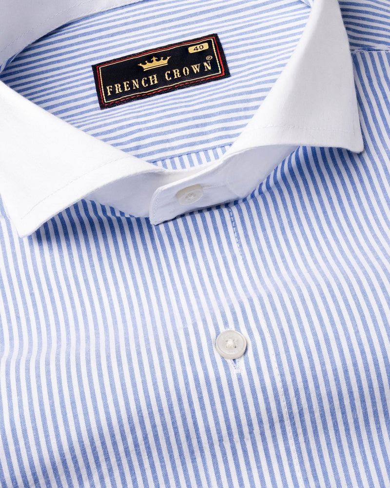 Bright White and Wistful Blue Striped with White Collar Premium Cotton Shirt 6562-WCC-CA-38,6562-WCC-CA-H-38,6562-WCC-CA-39,6562-WCC-CA-H-39,6562-WCC-CA-40,6562-WCC-CA-H-40,6562-WCC-CA-42,6562-WCC-CA-H-42,6562-WCC-CA-44,6562-WCC-CA-H-44,6562-WCC-CA-46,6562-WCC-CA-H-46,6562-WCC-CA-48,6562-WCC-CA-H-48,6562-WCC-CA-50,6562-WCC-CA-H-50,6562-WCC-CA-52,6562-WCC-CA-H-52