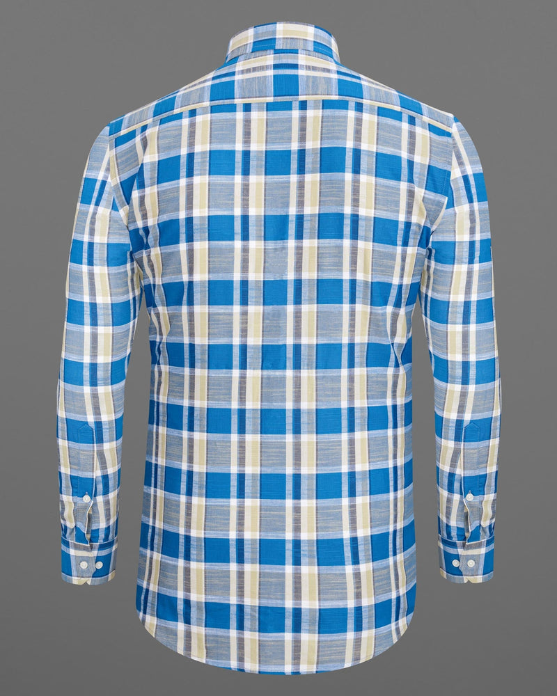 Cararra with Shakespeare Blue Plaid Luxurious Linen Shirt 6568-BD-38,6568-BD-H-38,6568-BD-39,6568-BD-H-39,6568-BD-40,6568-BD-H-40,6568-BD-42,6568-BD-H-42,6568-BD-44,6568-BD-H-44,6568-BD-46,6568-BD-H-46,6568-BD-48,6568-BD-H-48,6568-BD-50,6568-BD-H-50,6568-BD-52,6568-BD-H-52