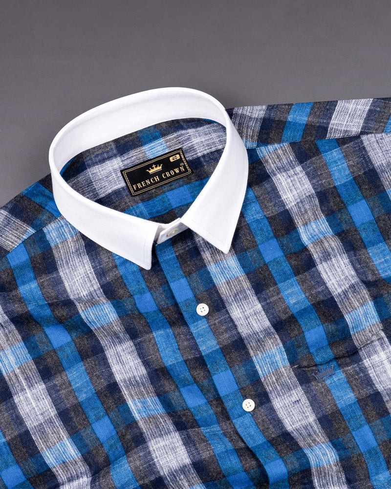 Alabaster White with Denim Blue Plaid Brushed Flannel Shirt 6574-WCC-38,6574-WCC-H-38,6574-WCC-39,6574-WCC-H-39,6574-WCC-40,6574-WCC-H-40,6574-WCC-42,6574-WCC-H-42,6574-WCC-44,6574-WCC-H-44,6574-WCC-46,6574-WCC-H-46,6574-WCC-48,6574-WCC-H-48,6574-WCC-50,6574-WCC-H-50,6574-WCC-52,6574-WCC-H-52