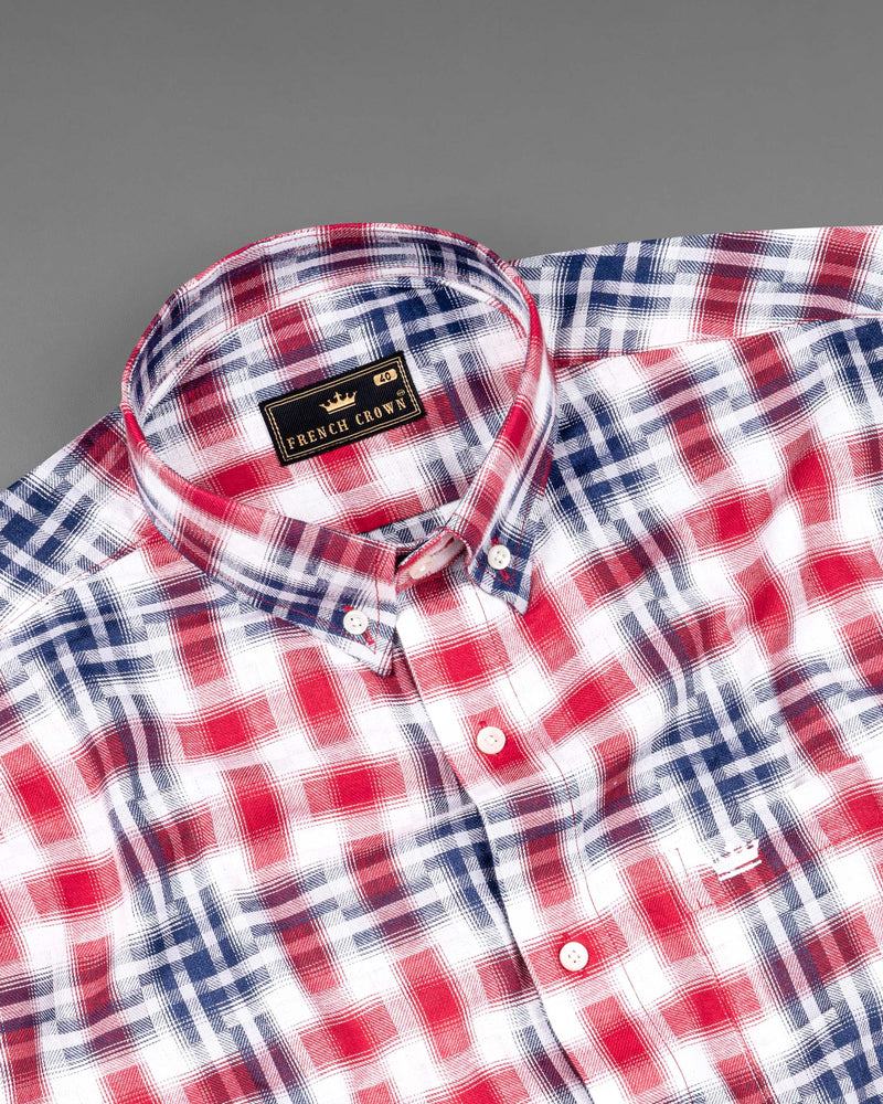 Radical Red and Kashmir Blue Plaid Twill Textured Textured Premium Cotton Shirt 6587-BD-38,6587-BD-H-38,6587-BD-39,6587-BD-H-39,6587-BD-40,6587-BD-H-40,6587-BD-42,6587-BD-H-42,6587-BD-44,6587-BD-H-44,6587-BD-46,6587-BD-H-46,6587-BD-48,6587-BD-H-48,6587-BD-50,6587-BD-H-50,6587-BD-52,6587-BD-H-52