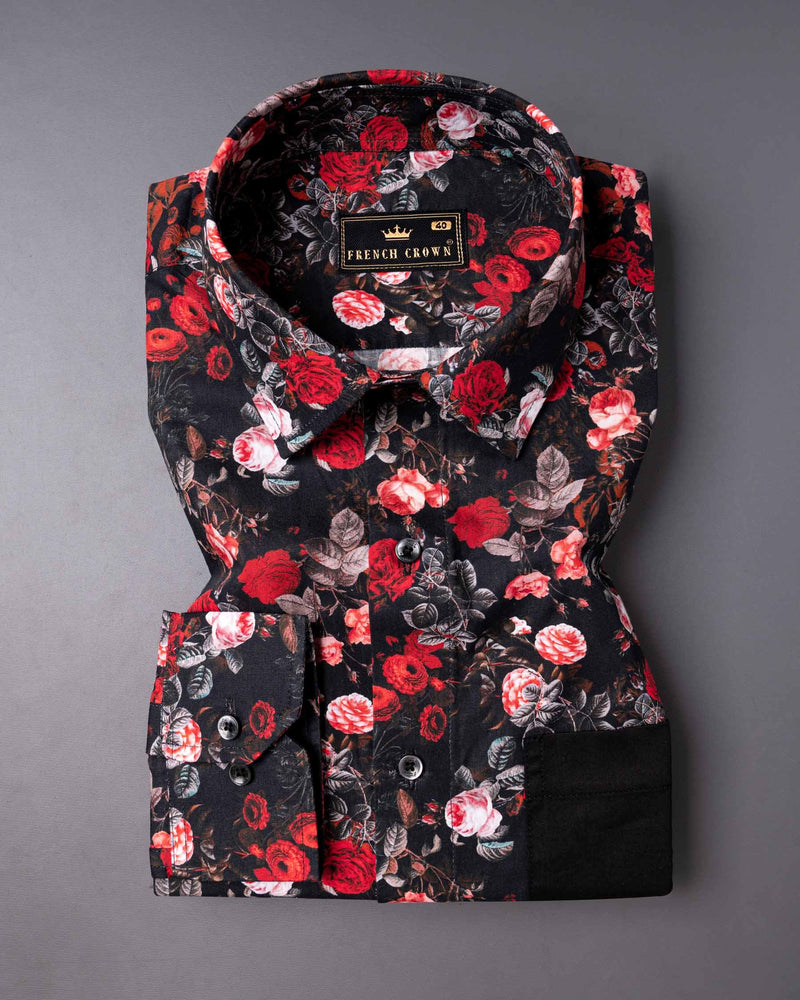 Jade Black Rose Printed Premium Cotton Shirt 6596-BLK-38,6596-BLK-H-38,6596-BLK-39,6596-BLK-H-39,6596-BLK-40,6596-BLK-H-40,6596-BLK-42,6596-BLK-H-42,6596-BLK-44,6596-BLK-H-44,6596-BLK-46,6596-BLK-H-46,6596-BLK-48,6596-BLK-H-48,6596-BLK-50,6596-BLK-H-50,6596-BLK-52,6596-BLK-H-52