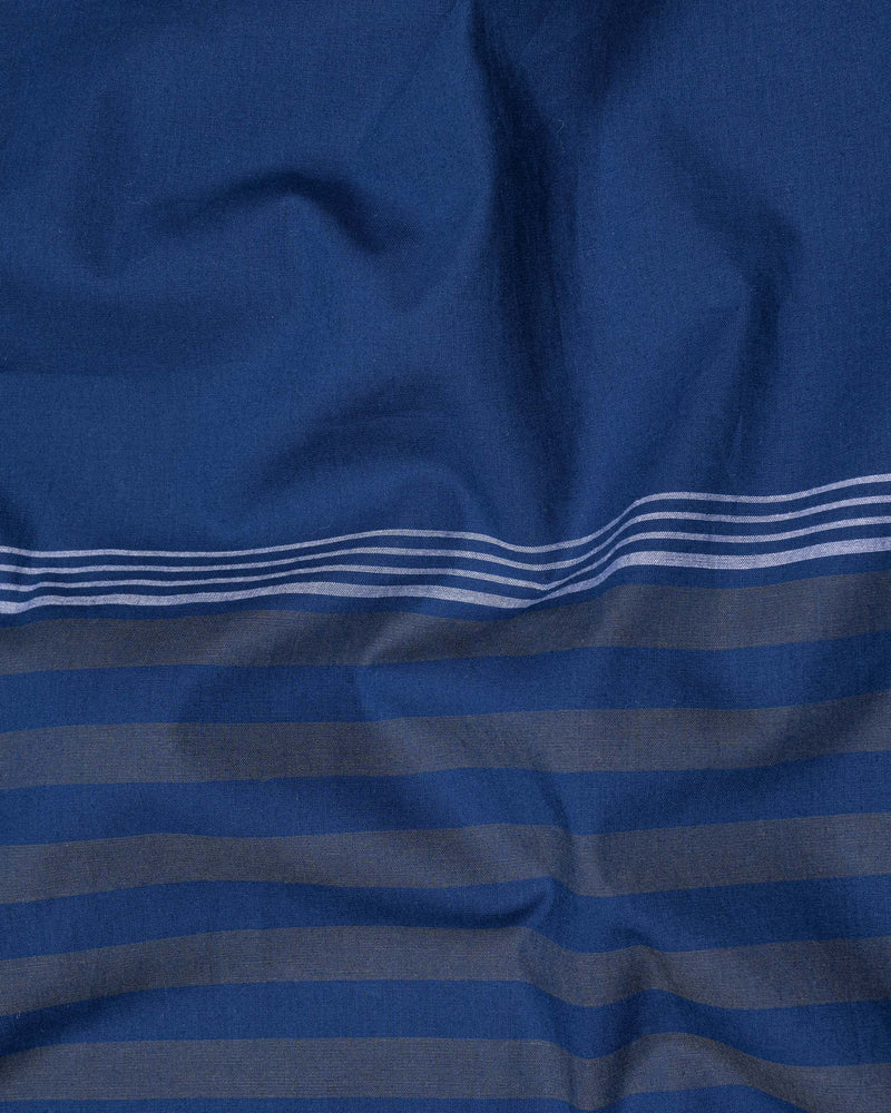 Zodiac Blue Horizontal Striped Premium Cotton Shirt 6605-38,6605-H-38,6605-39,6605-H-39,6605-40,6605-H-40,6605-42,6605-H-42,6605-44,6605-H-44,6605-46,6605-H-46,6605-48,6605-H-48,6605-50,6605-H-50,6605-52,6605-H-52