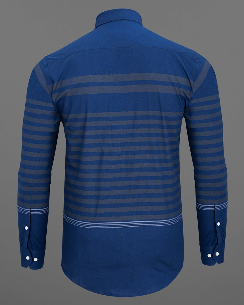 Zodiac Blue Horizontal Striped Premium Cotton Shirt 6605-38,6605-H-38,6605-39,6605-H-39,6605-40,6605-H-40,6605-42,6605-H-42,6605-44,6605-H-44,6605-46,6605-H-46,6605-48,6605-H-48,6605-50,6605-H-50,6605-52,6605-H-52