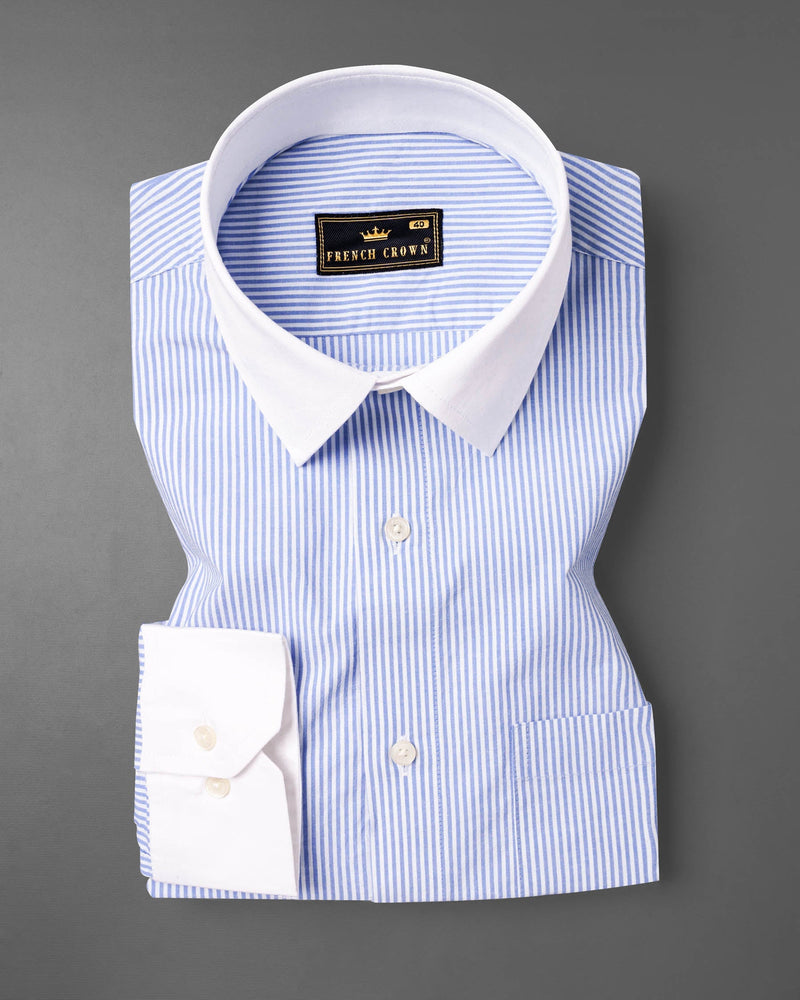 Periwinkle Blue Striped with White Collar Premium Cotton Shirt 6613-WCC-38,6613-WCC-H-38,6613-WCC-39,6613-WCC-H-39,6613-WCC-40,6613-WCC-H-40,6613-WCC-42,6613-WCC-H-42,6613-WCC-44,6613-WCC-H-44,6613-WCC-46,6613-WCC-H-46,6613-WCC-48,6613-WCC-H-48,6613-WCC-50,6613-WCC-H-50,6613-WCC-52,6613-WCC-H-52