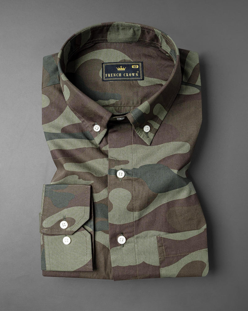 Iridium Brown with Flint Green Camouflage Premium Cotton Shirt 6623-BLK-38,6623-BLK-H-38,6623-BLK-39,6623-BLK-H-39,6623-BLK-40,6623-BLK-H-40,6623-BLK-42,6623-BLK-H-42,6623-BLK-44,6623-BLK-H-44,6623-BLK-46,6623-BLK-H-46,6623-BLK-48,6623-BLK-H-48,6623-BLK-50,6623-BLK-H-50,6623-BLK-52,6623-BLK-H-52