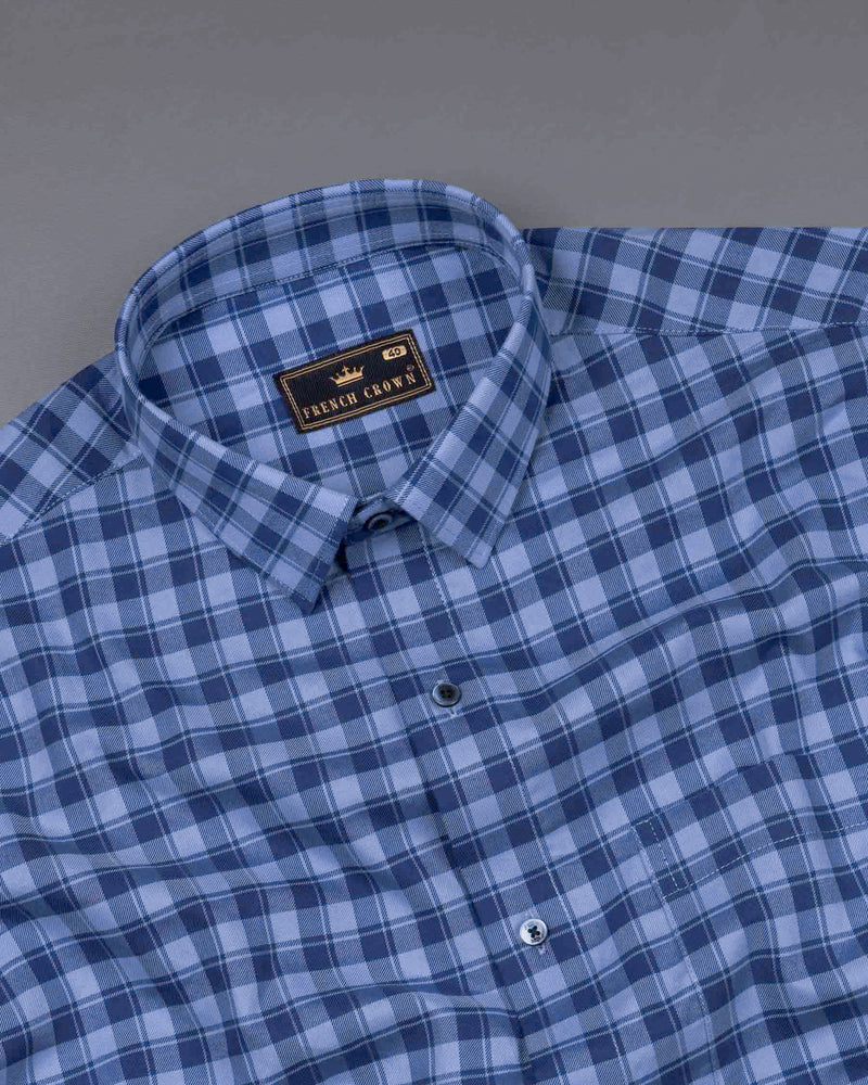 Meteorite Twill Checkered Premium Cotton Shirt