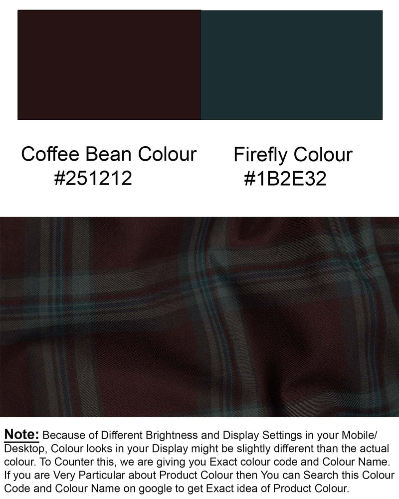 Coffee Bean Twill Windowpane Premium Cotton Shirt 6636-38,6636-H-38,6636-39,6636-H-39,6636-40,6636-H-40,6636-42,6636-H-42,6636-44,6636-H-44,6636-46,6636-H-46,6636-48,6636-H-48,6636-50,6636-H-50,6636-52,6636-H-52