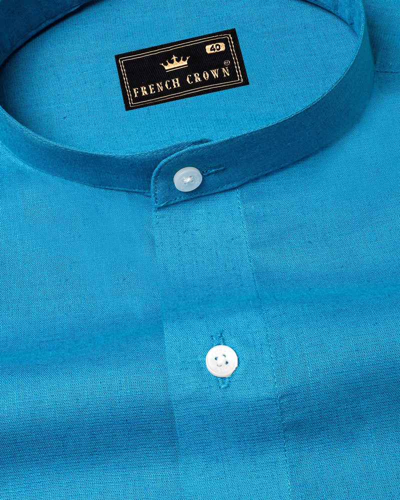 Cerulean Blue Luxurious Linen Shirt 6648-M-38,6648-M-H-38,6648-M-39,6648-M-H-39,6648-M-40,6648-M-H-40,6648-M-42,6648-M-H-42,6648-M-44,6648-M-H-44,6648-M-46,6648-M-H-46,6648-M-48,6648-M-H-48,6648-M-50,6648-M-H-50,6648-M-52,6648-M-H-52