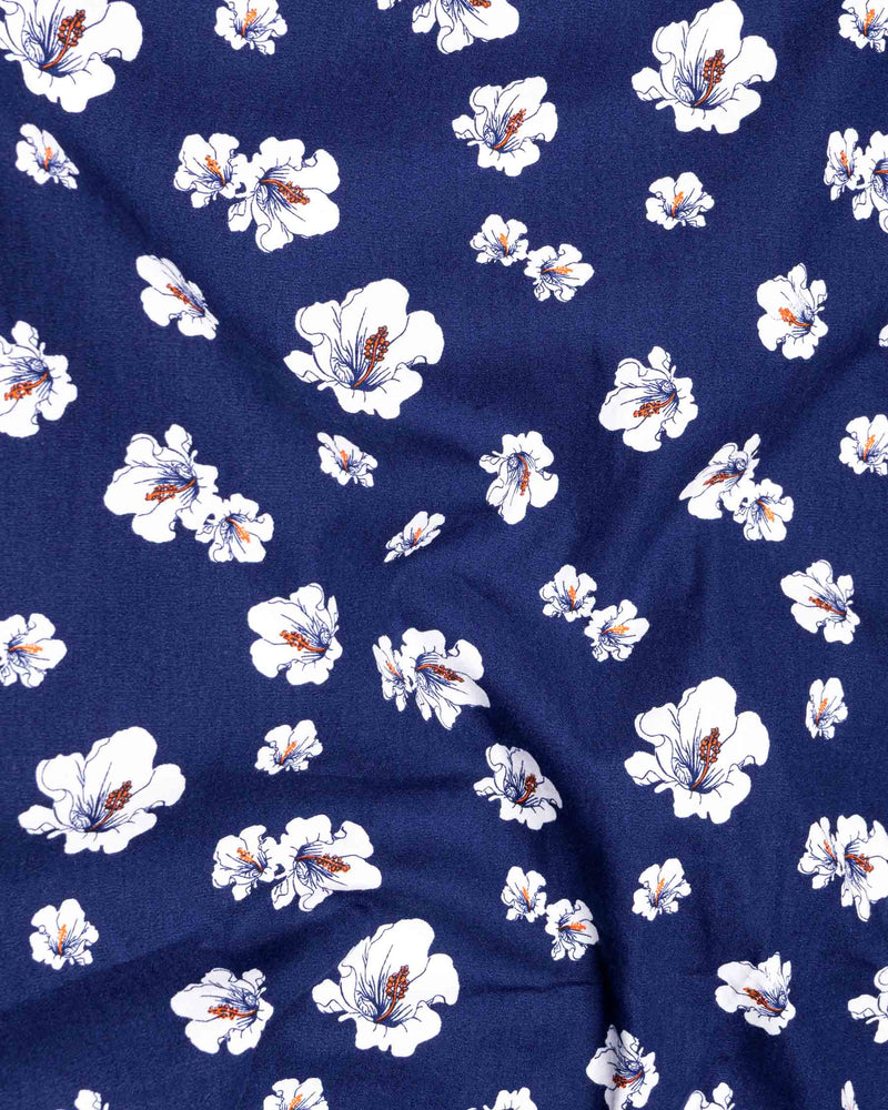 Nile Blue Hibiscus Floral Printed Premium Cotton Shirt 6655-BLE-38,6655-BLE-H-38,6655-BLE-39,6655-BLE-H-39,6655-BLE-40,6655-BLE-H-40,6655-BLE-42,6655-BLE-H-42,6655-BLE-44,6655-BLE-H-44,6655-BLE-46,6655-BLE-H-46,6655-BLE-48,6655-BLE-H-48,6655-BLE-50,6655-BLE-H-50,6655-BLE-52,6655-BLE-H-52